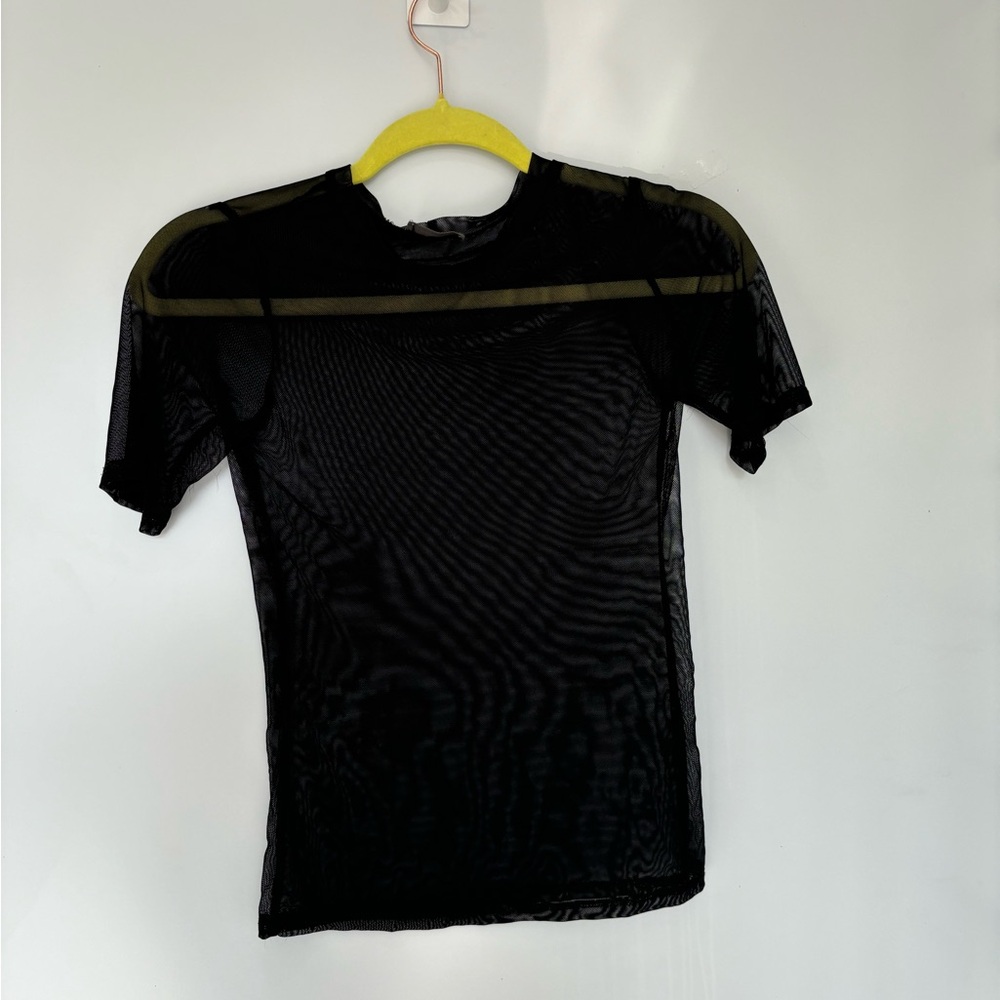 Sans souci black mesh tee